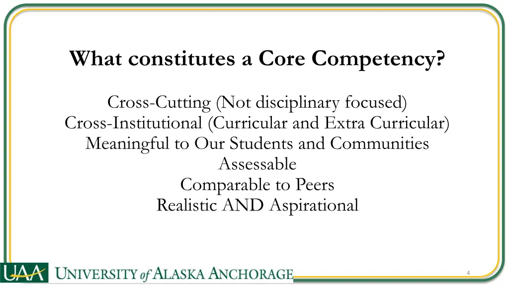 what constitutes a core competency