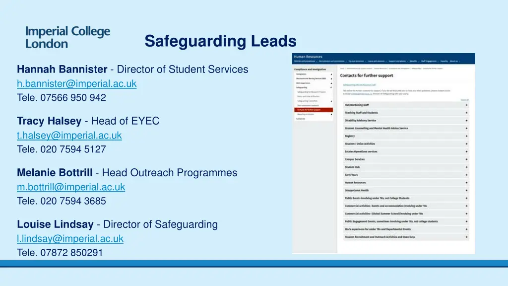 safeguarding leads