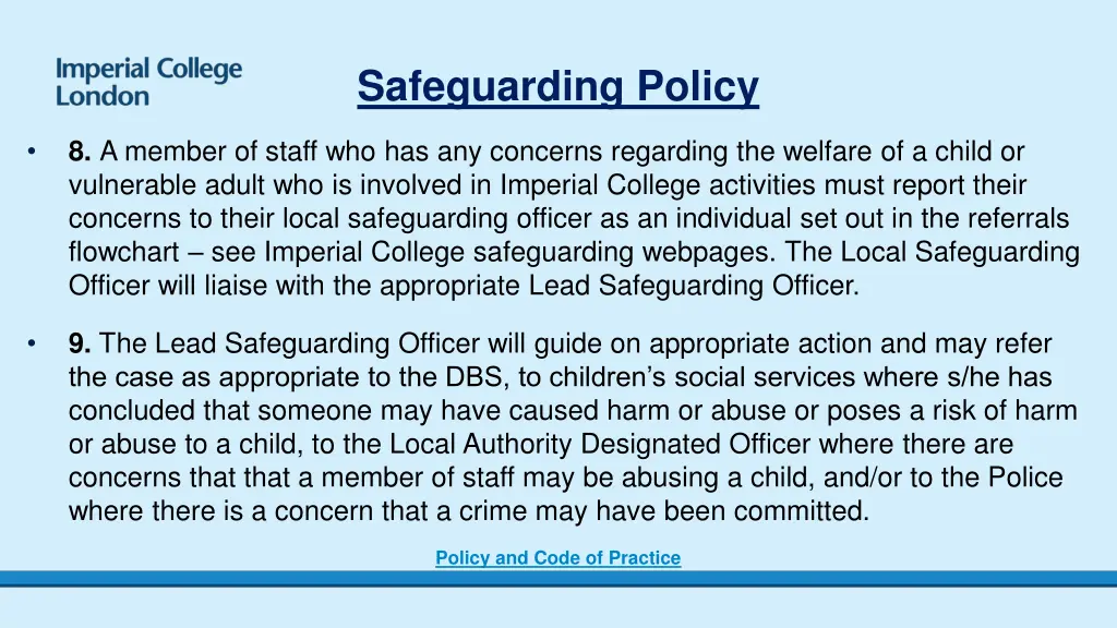 safeguarding policy