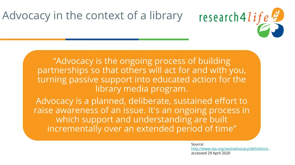 advocacy in the context of a library