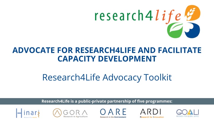 advocate for research4life and facilitate