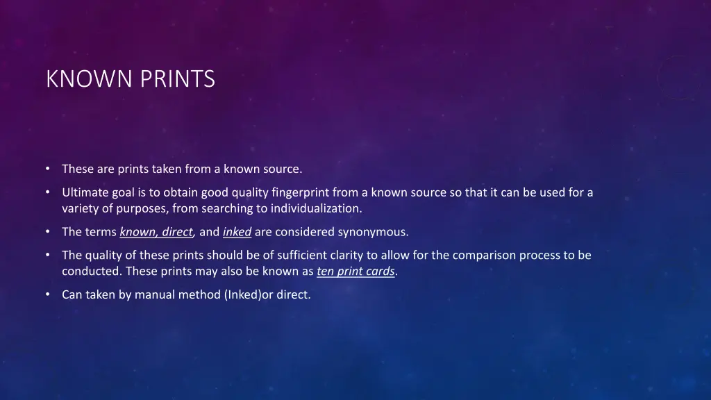 known prints