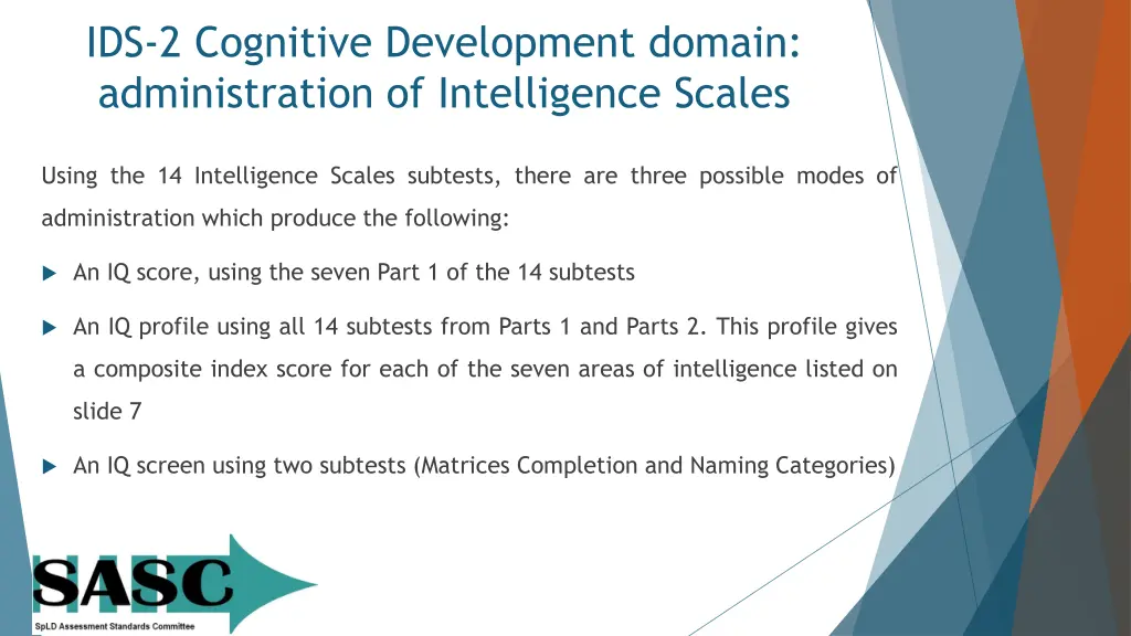 ids 2 cognitive development domain administration