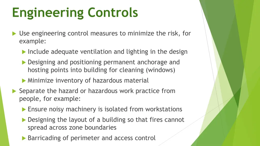 engineering controls