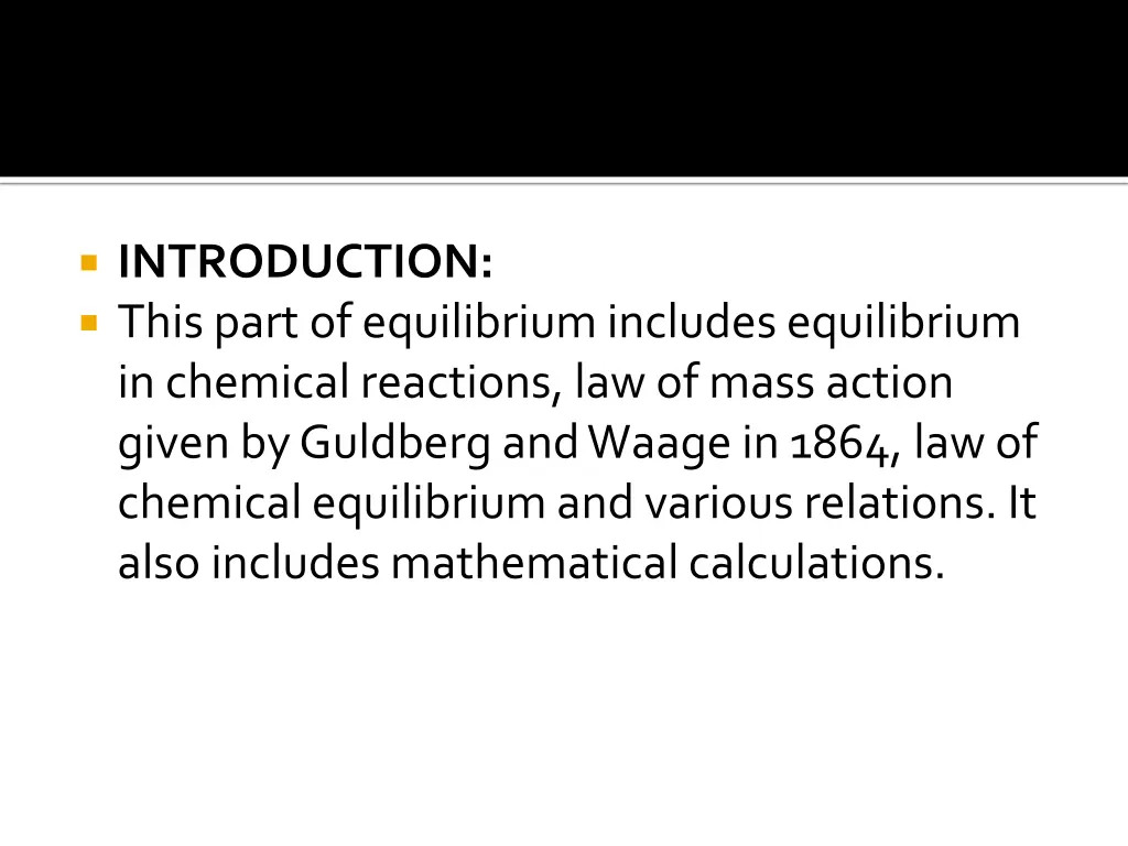 introduction this part of equilibrium includes