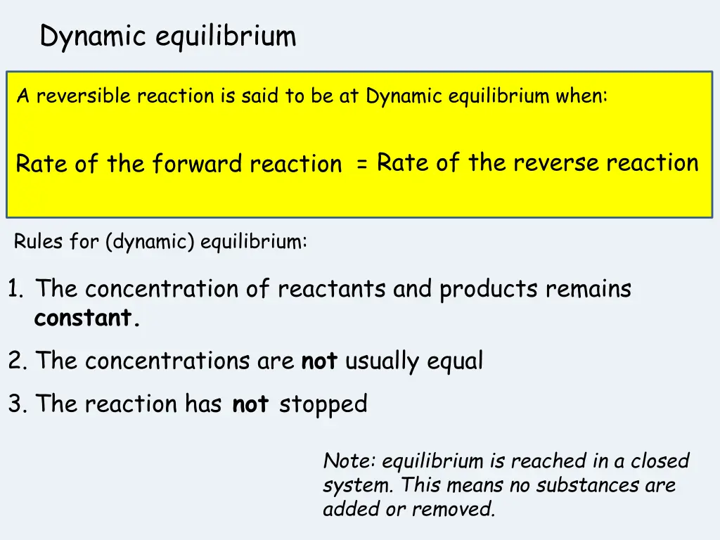 dynamic equilibrium 1