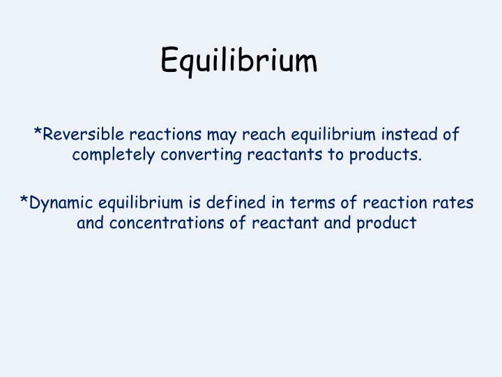 equilibrium