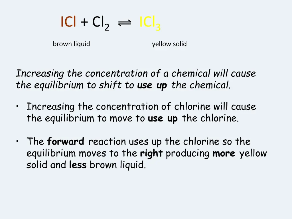 icl cl 2 icl 3 brown liquid yellow solid