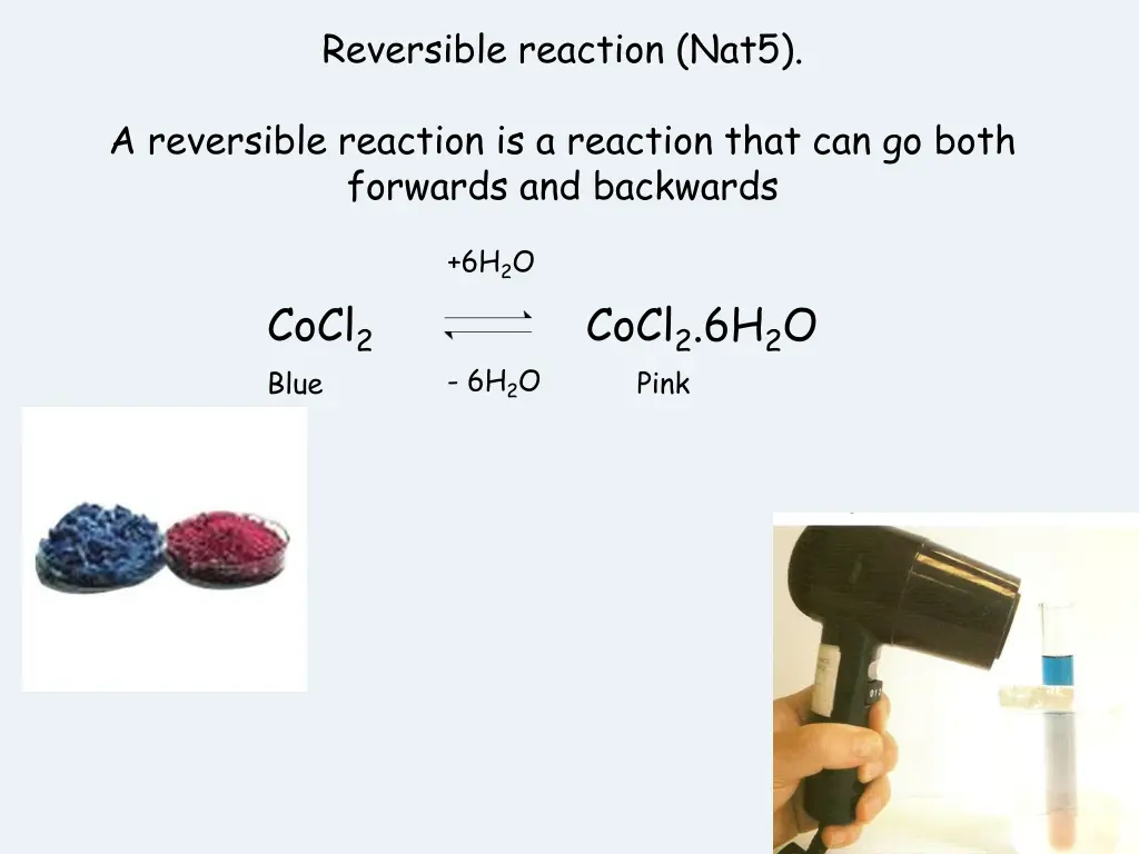 reversible reaction nat5