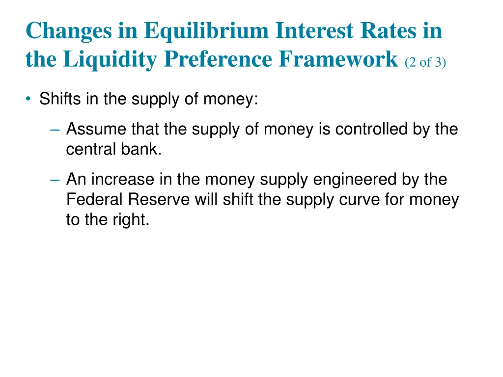 changes in equilibrium interest rates 2