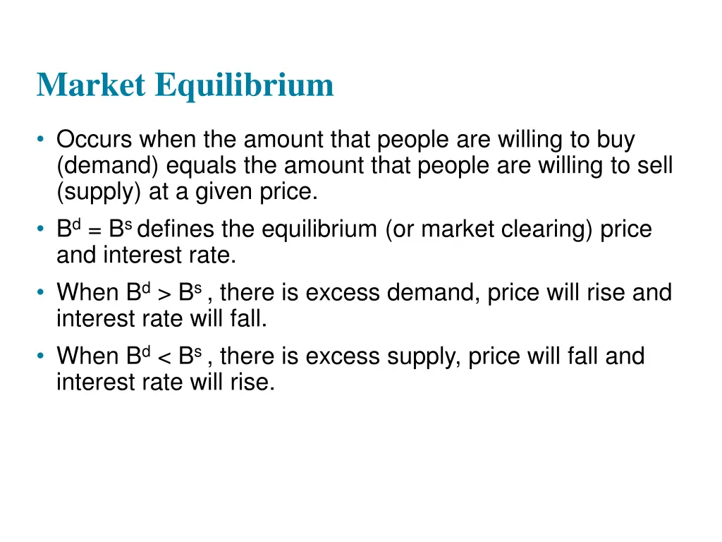 market equilibrium