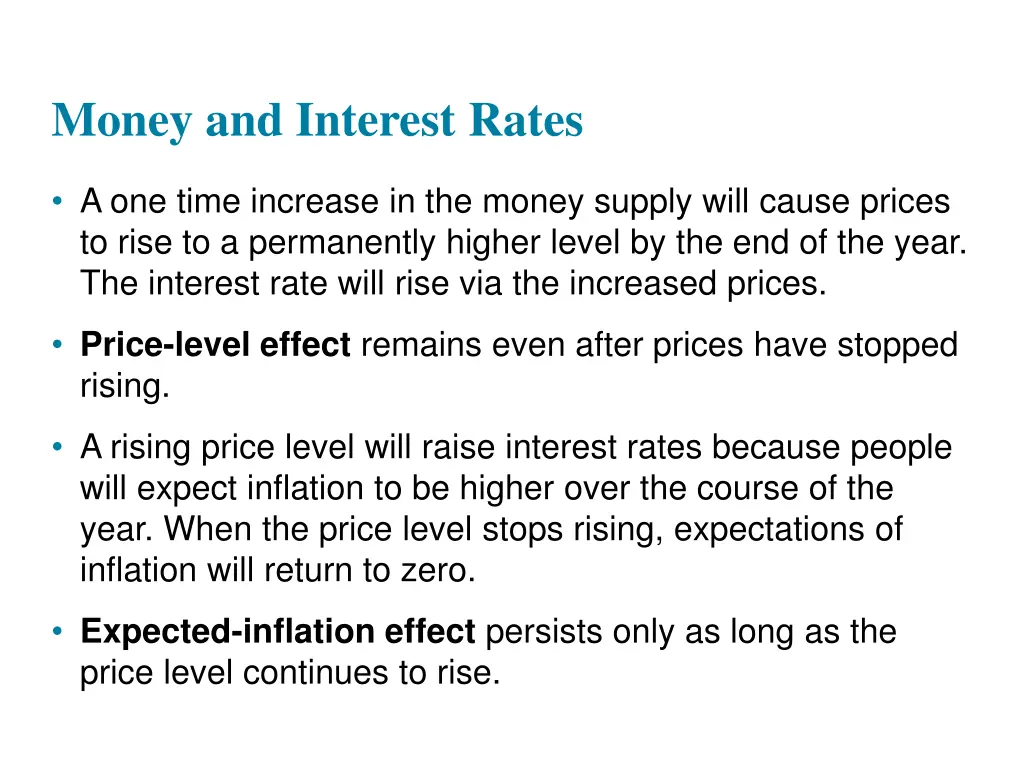 money and interest rates