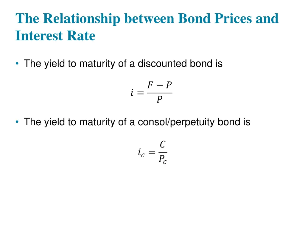 the relationship between bond prices and interest