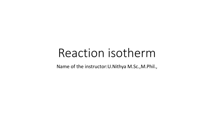 reaction isotherm