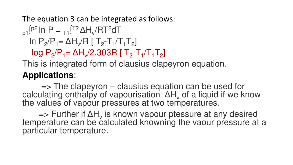 the equation 3 can be integrated as follows