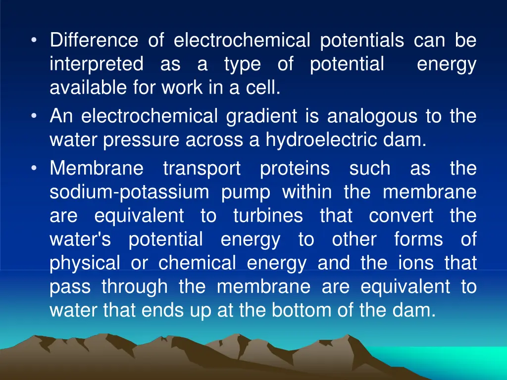 difference of electrochemical potentials