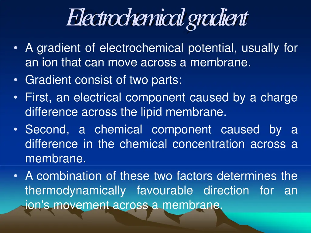 electrochemicalgradient