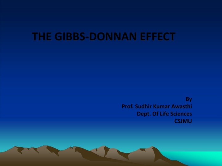 the gibbs donnan effect