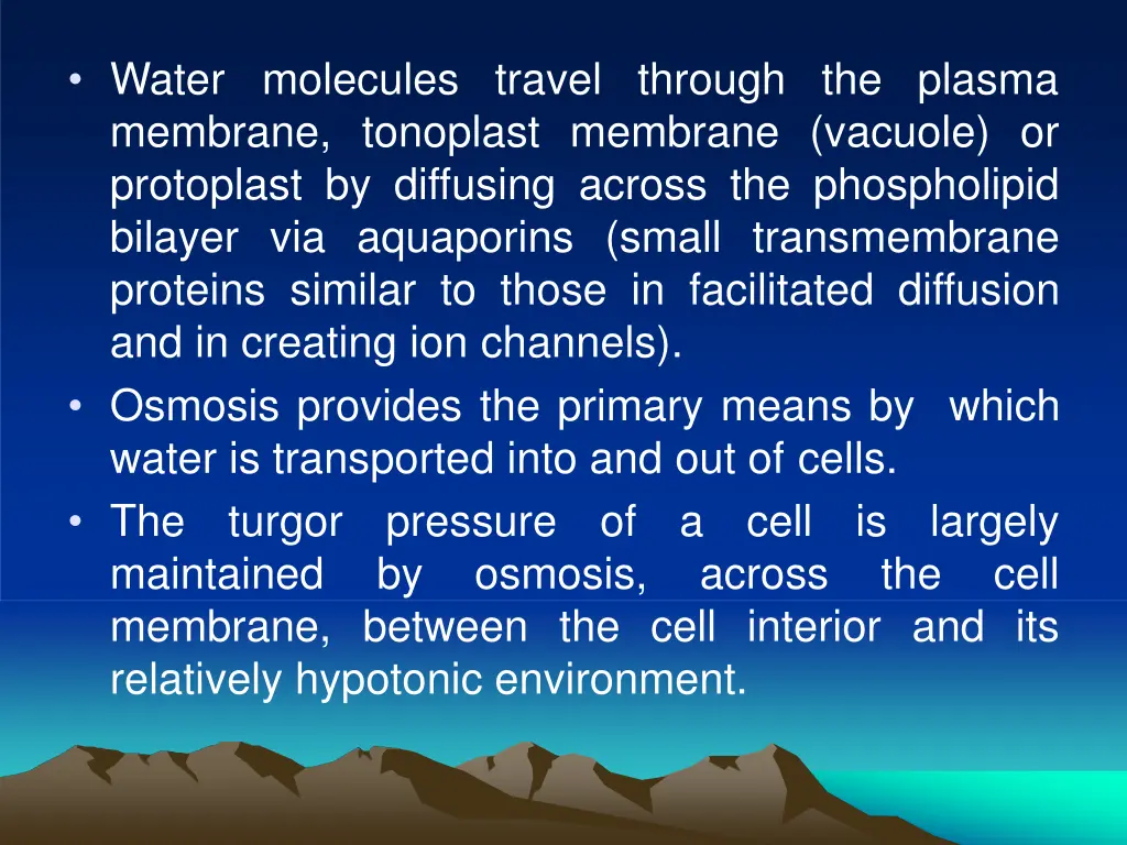 water molecules travel through the plasma