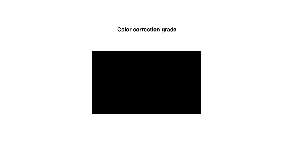 color correction grade