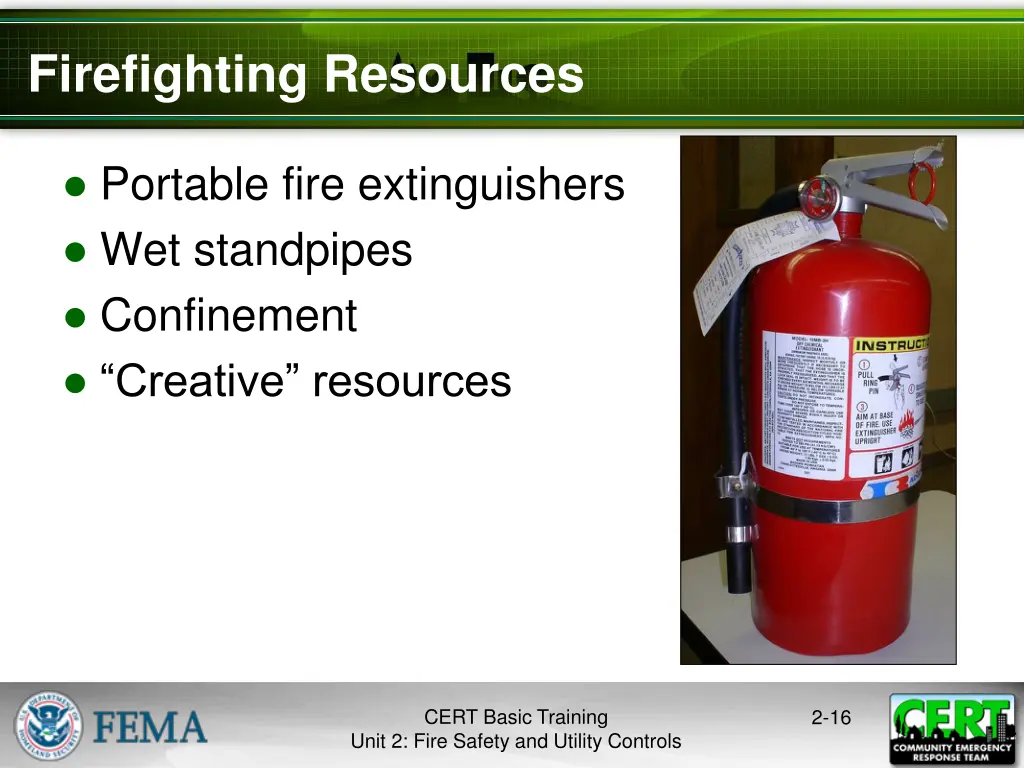 firefighting resources