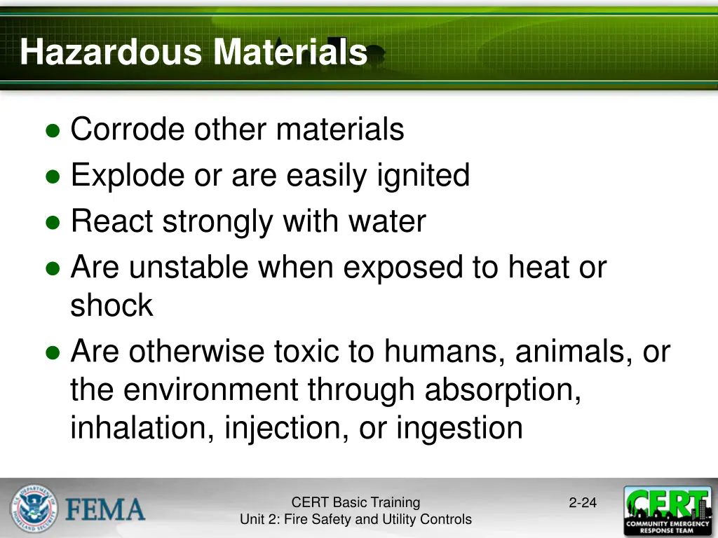 hazardous materials