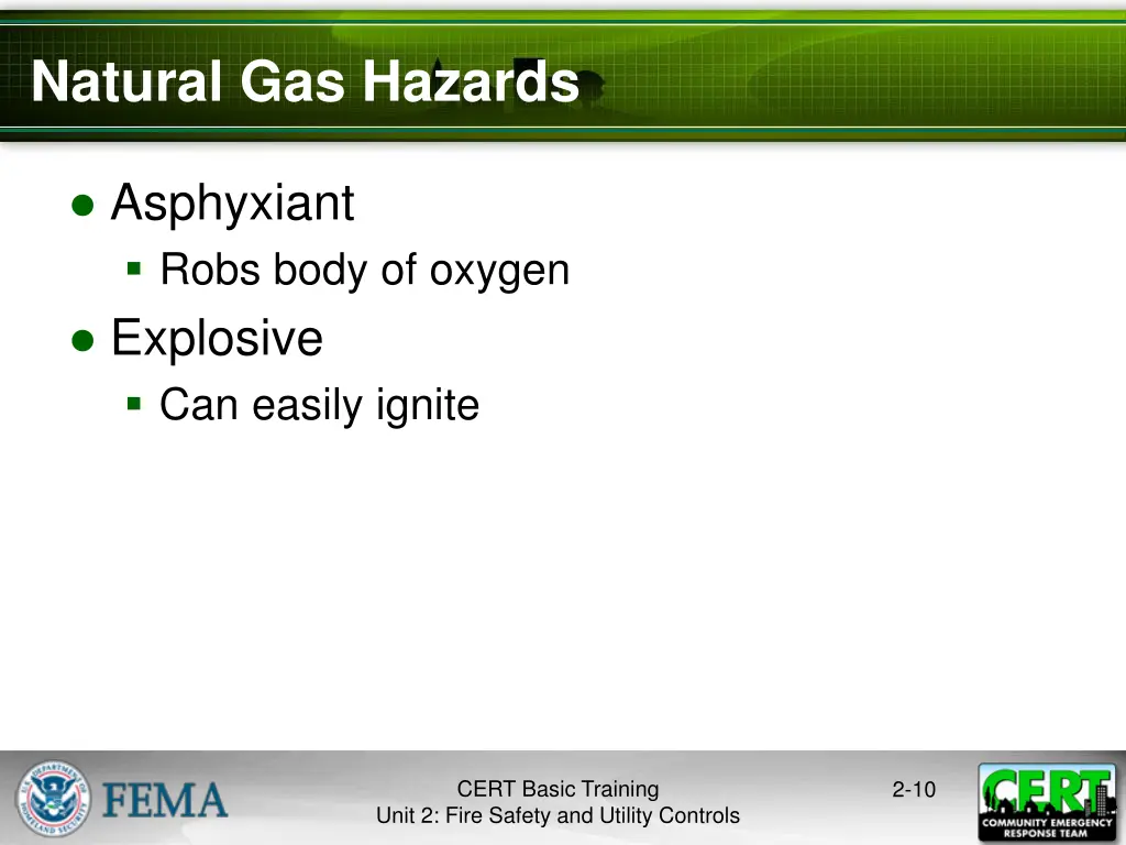 natural gas hazards