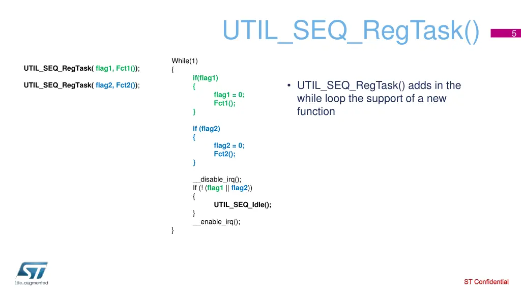 util seq regtask