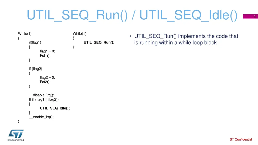 util seq run util seq idle