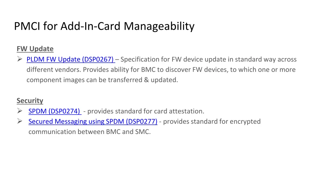 pmci for add in card manageability 2