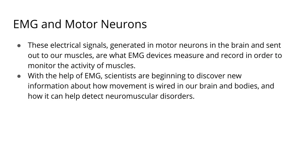 emg and motor neurons