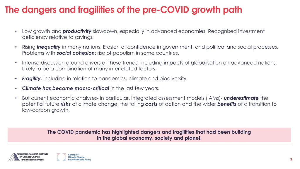 the dangers and fragilities of the pre covid