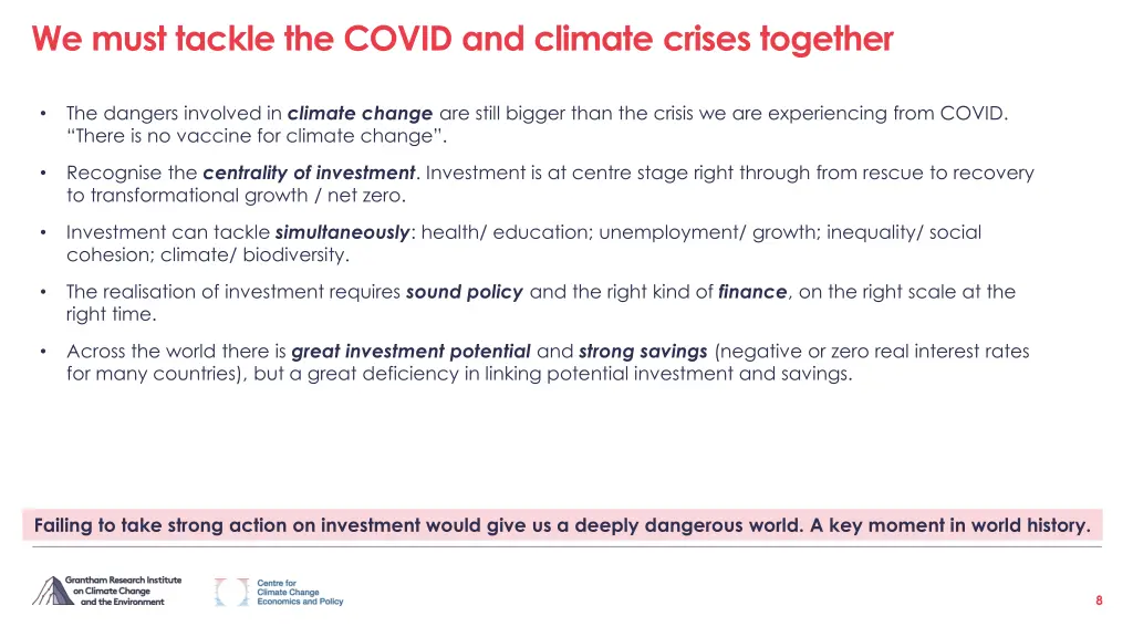 we must tackle the covid and climate crises