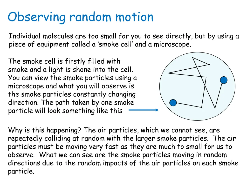 observing random motion 1