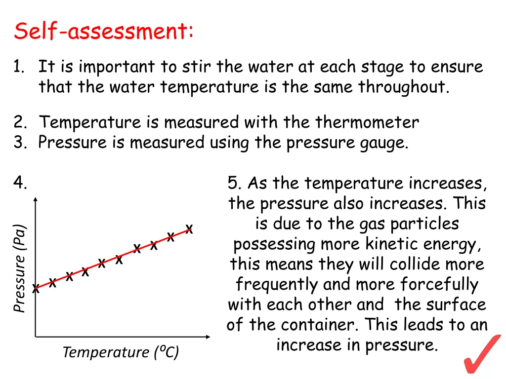 self assessment 1 it is important to stir