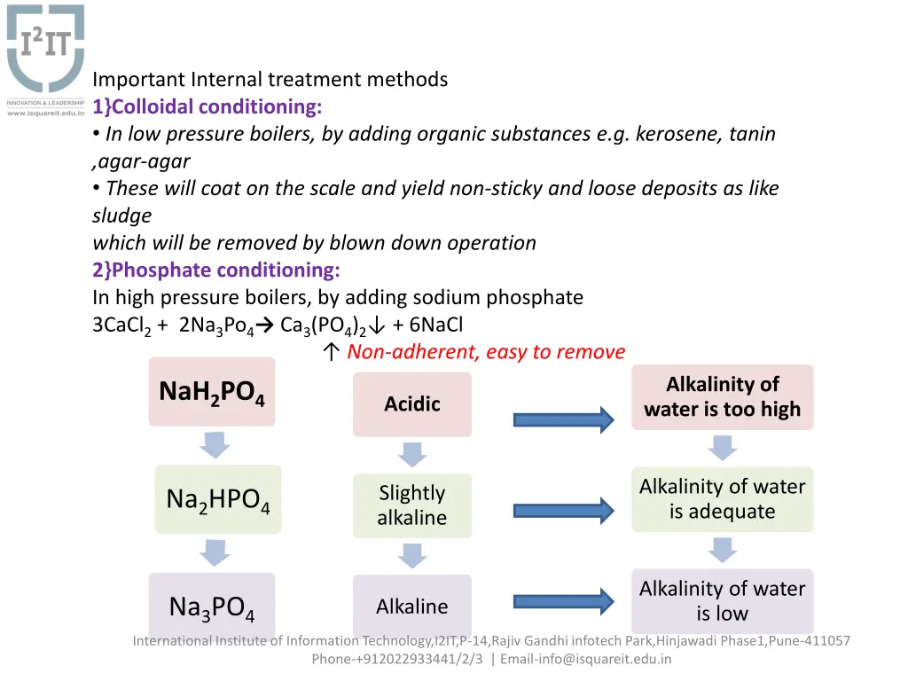 important internal treatment methods 1 colloidal