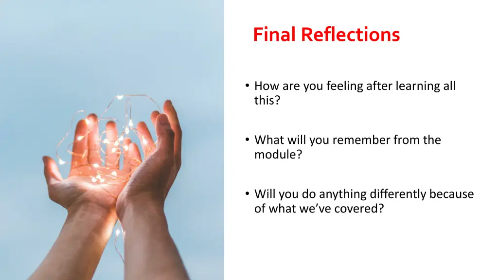 final reflections