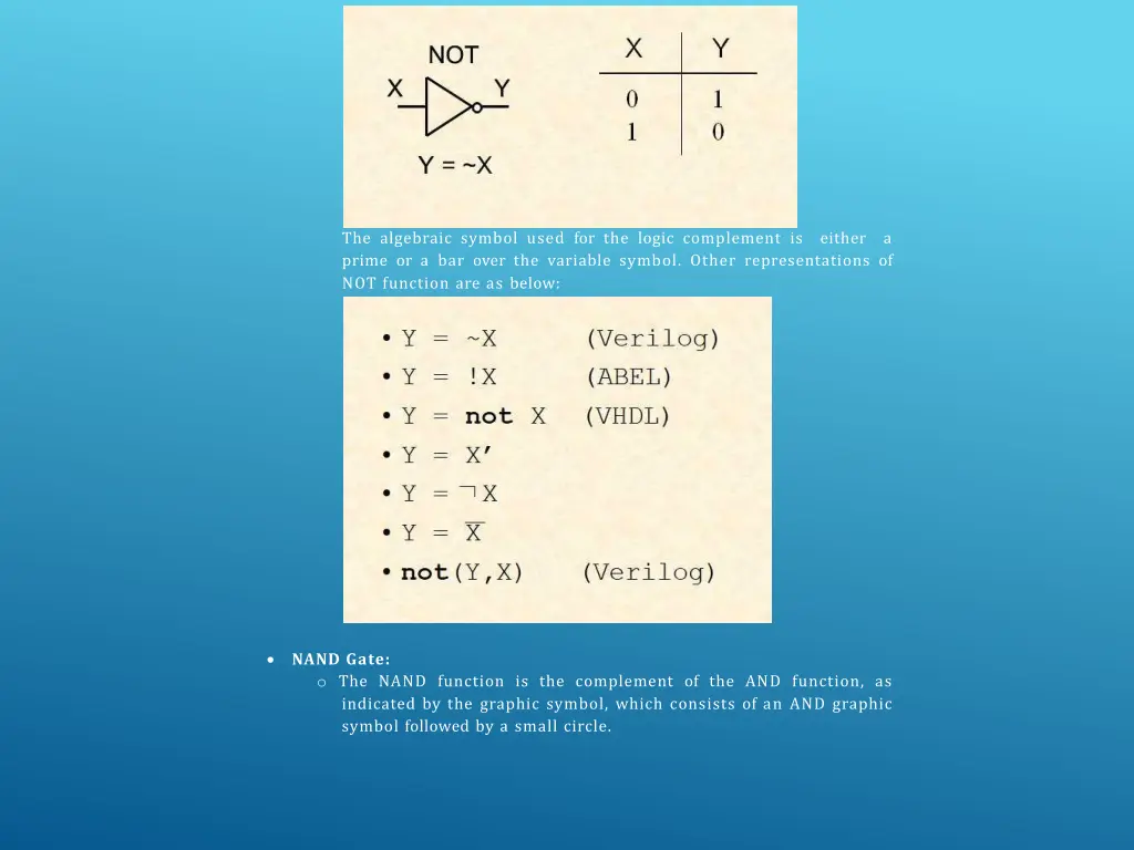 the algebraic symbol used for the logic