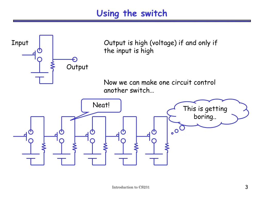 using the switch