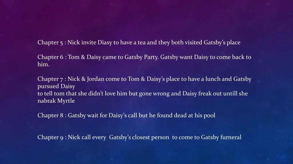 chapter 5 nick invite diasy to have