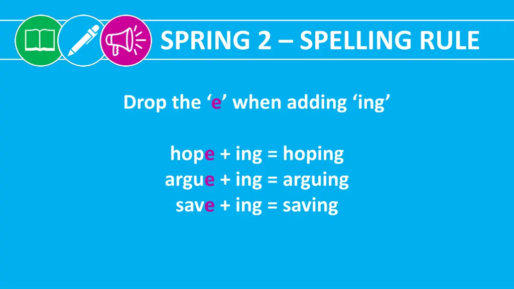 spring 2 spelling rule