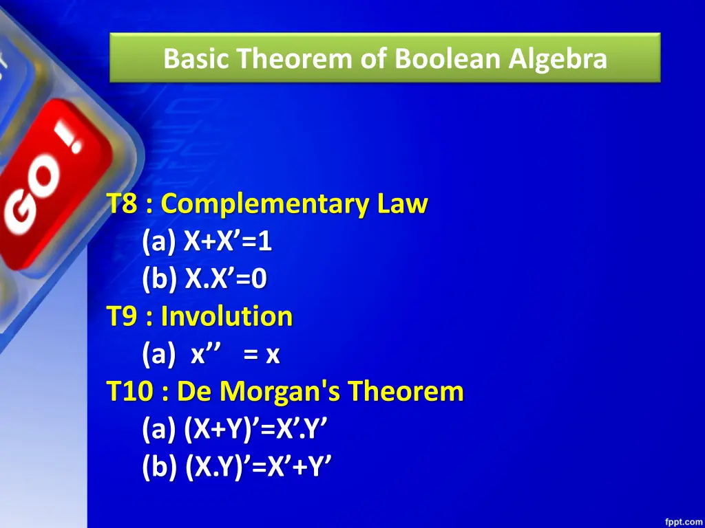 basic theorem of boolean algebra 3