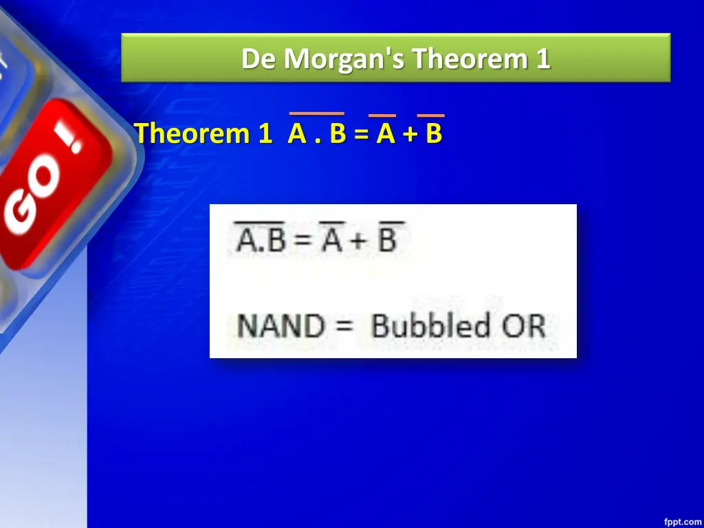 de morgan s theorem 1