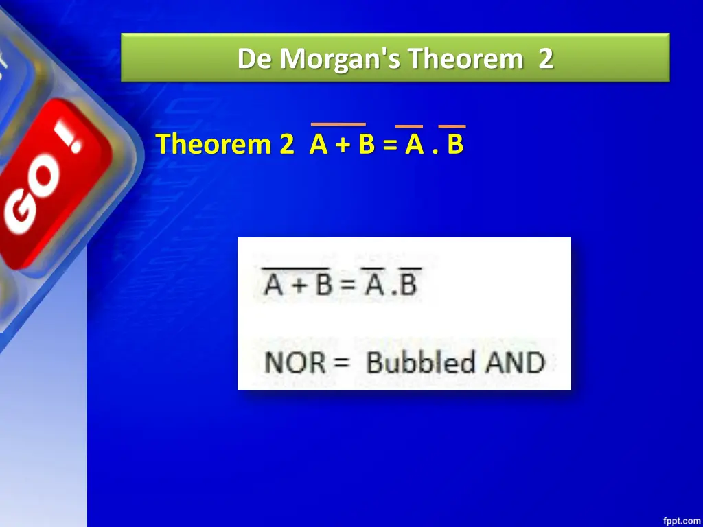 de morgan s theorem 2 1