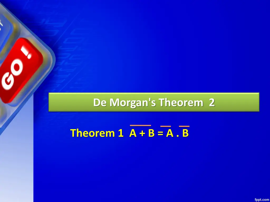 de morgan s theorem 2