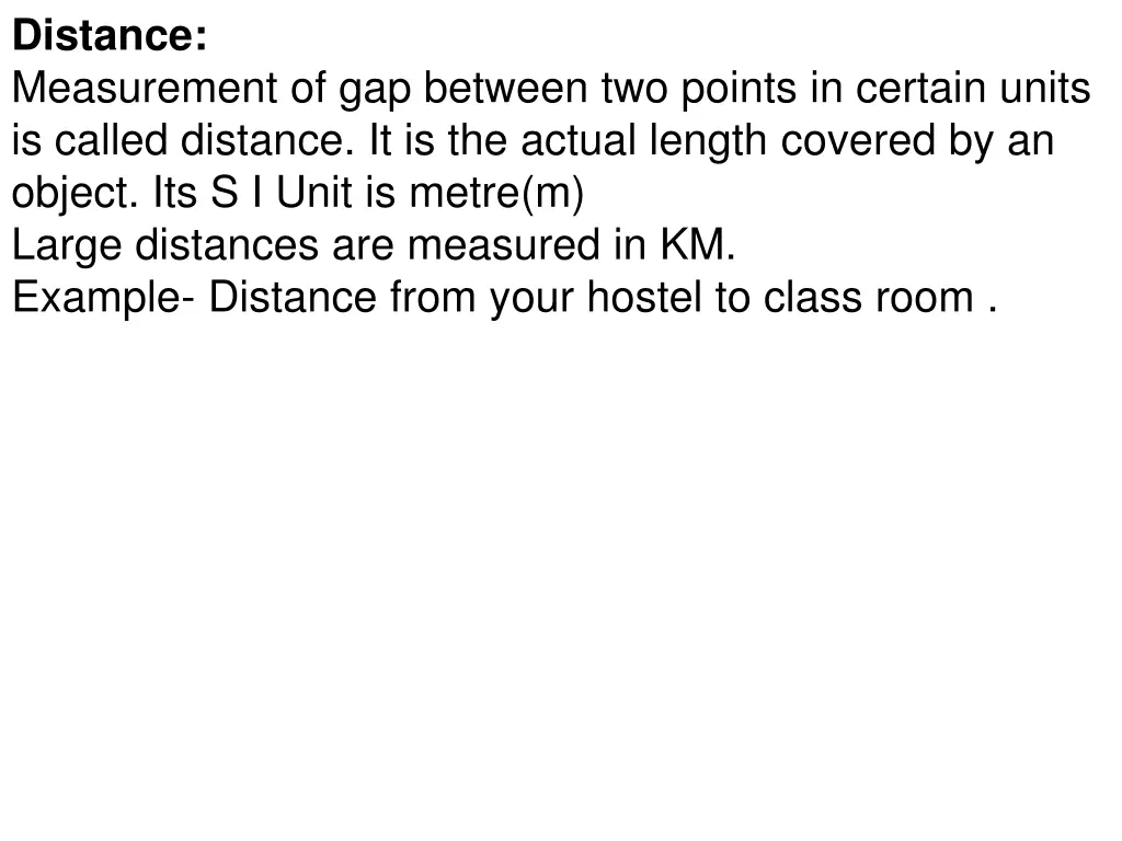 distance measurement of gap between two points