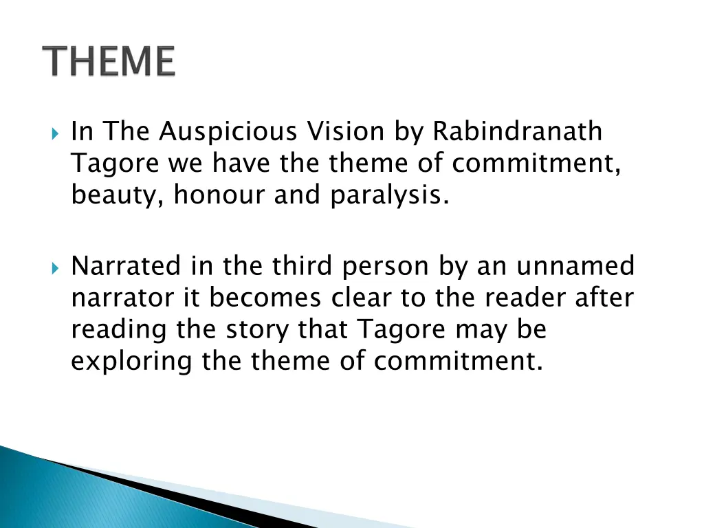 in the auspicious vision by rabindranath tagore