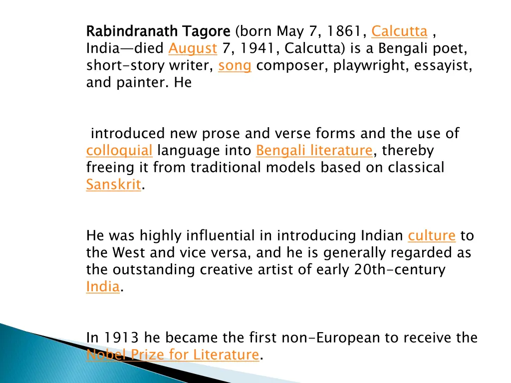 rabindranath tagore india died august 7 1941