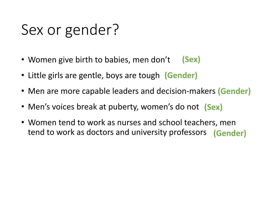 sex or gender