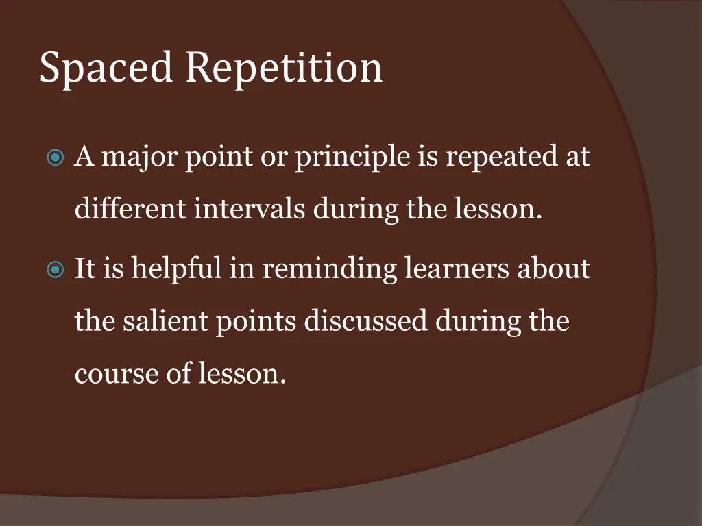 spaced repetition